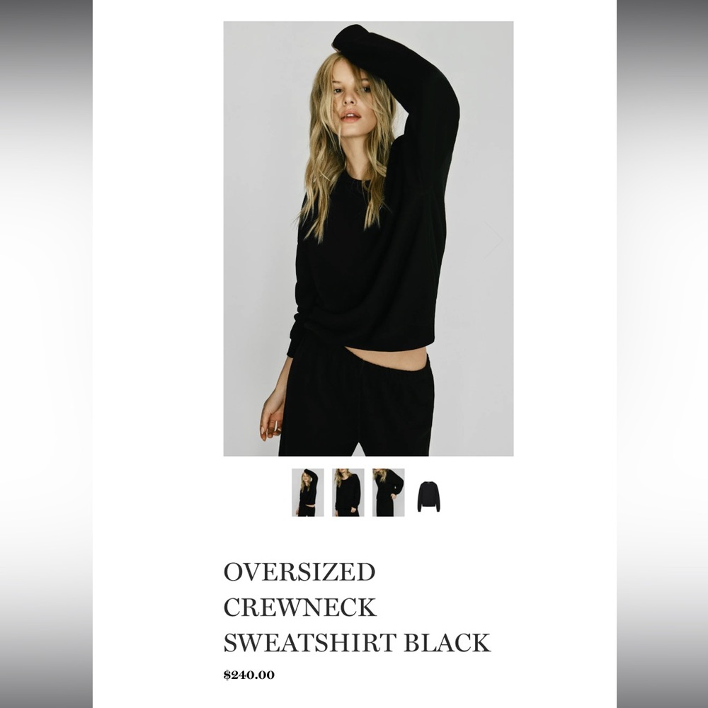 Eterne oversized Crewneck sweatshirt, black. Perfect conditions - Picture 2 of 9